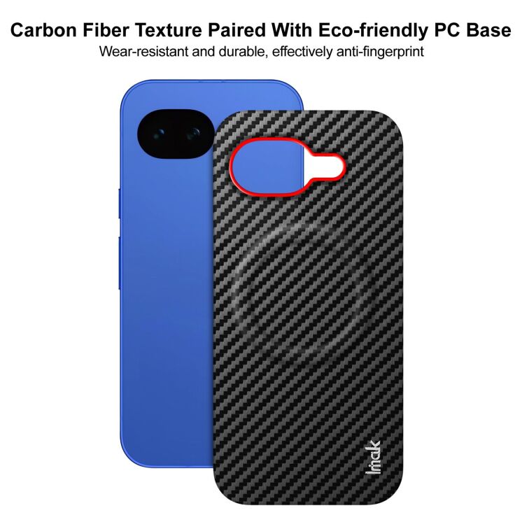 Защитный чехол IMAK Carbon Guard with MagSafe для Google Pixel 10a - Carbon Fiber: фото 7 из 9