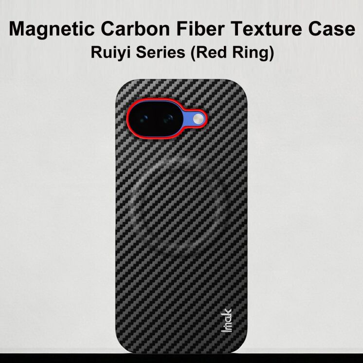 Защитный чехол IMAK Carbon Guard with MagSafe для Google Pixel 10a - Carbon Fiber: фото 4 из 9