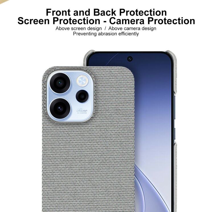 Защитный чехол IMAK Fabric Case для OPPO Reno 15 F - Black (405804B) Защитный чехол IMAK Fabric Case для OPPO Reno 15 F - Black: фото 6 из 8