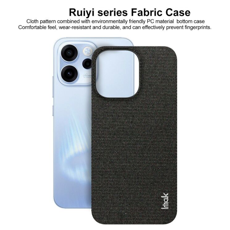 Защитный чехол IMAK Fabric Case для OPPO Reno 15 F - Black (405804B) Защитный чехол IMAK Fabric Case для OPPO Reno 15 F - Black: фото 4 из 8