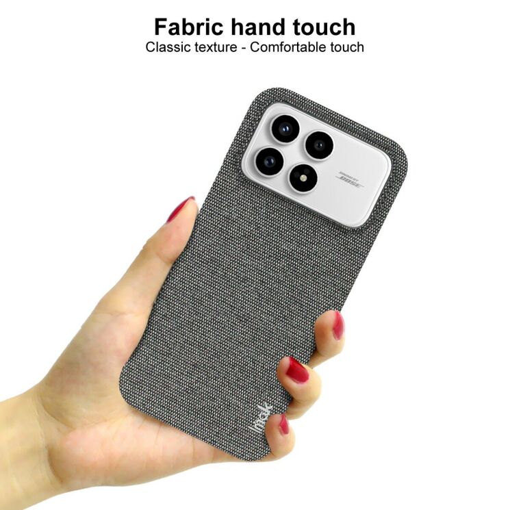 Захисний чохол IMAK Fabric Case для Xiaomi Poco F8 Pro - Black (403538B) Захисний чохол IMAK Fabric Case для Xiaomi Poco F8 Pro - Black: фото 5 з 7