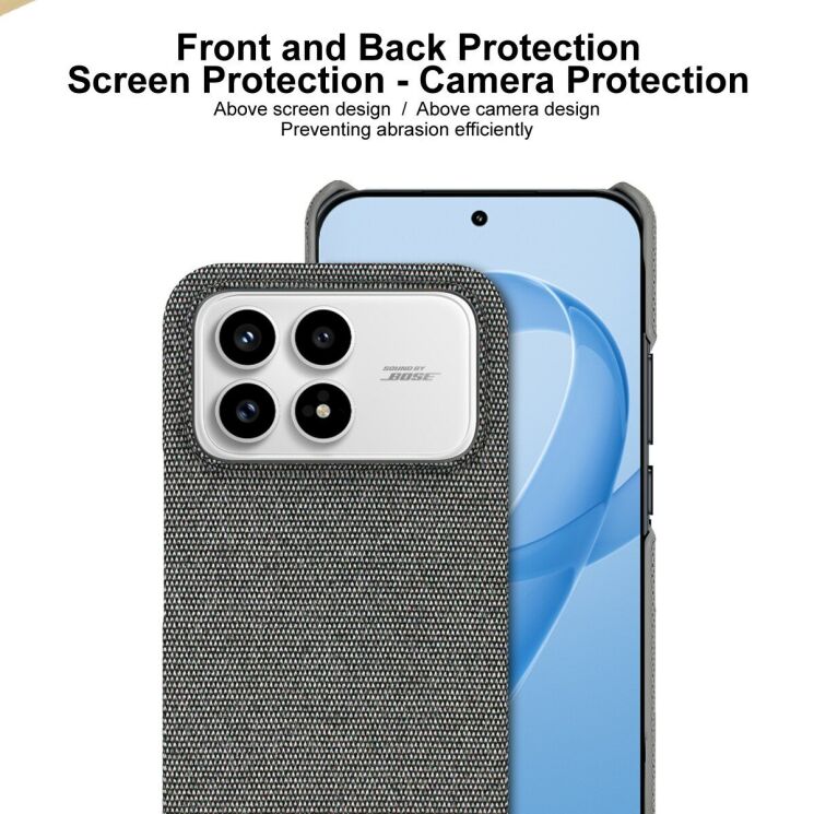 Захисний чохол IMAK Fabric Case для Xiaomi Poco F8 Pro - Black (403538B) Захисний чохол IMAK Fabric Case для Xiaomi Poco F8 Pro - Black: фото 6 з 7