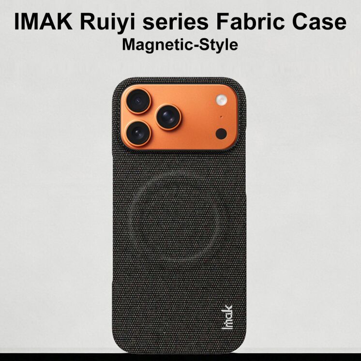 Защитный чехол IMAK Fabric Case with MagSafe для Apple iPhone 18 Pro Max / 17 Pro Max - Black: фото 4 из 11