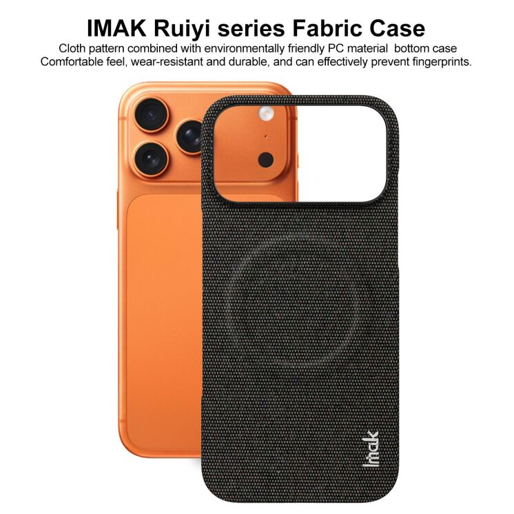 Защитный чехол IMAK Fabric Case with MagSafe для Apple iPhone 18 Pro Max / 17 Pro Max - Black: фото 8 из 11