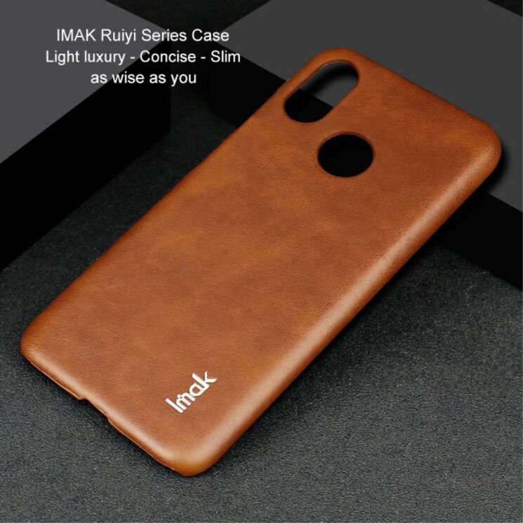 Защитный чехол IMAK Leather Series для Xiaomi Mi 8 - Brown: фото 2 из 5