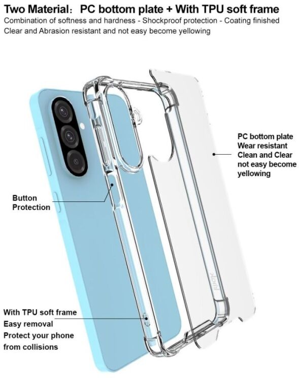 Защитный чехол IMAK Space Shield для Samsung Galaxy A26 (A266) - Transparent: фото 8 из 9