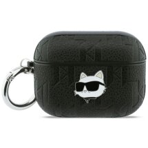 Захисний чохол Karl Lagerfeld Monogram Choupette Head для AirPods Pro 3 (KLAP3PGCHPK) - Black: фото 1 з 4