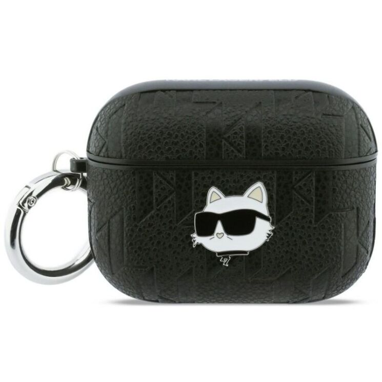 Защитный чехол Karl Lagerfeld Monogram Choupette Head для AirPods Pro 3 (KLAP3PGCHPK) - Black: фото 1 из 4