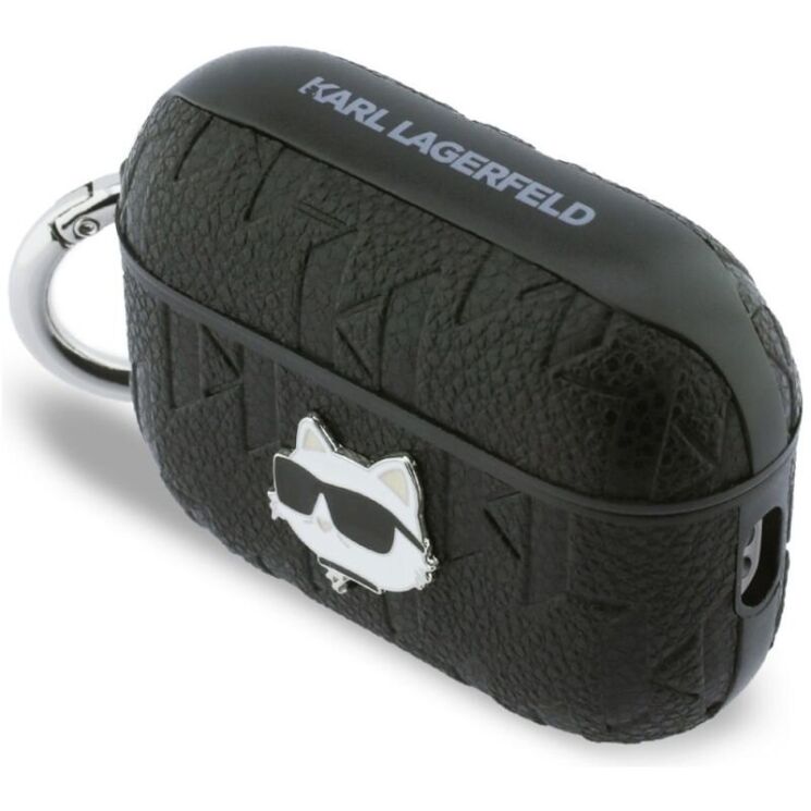 Защитный чехол Karl Lagerfeld Monogram Choupette Head для AirPods Pro 3 (KLAP3PGCHPK) - Black: фото 2 из 4
