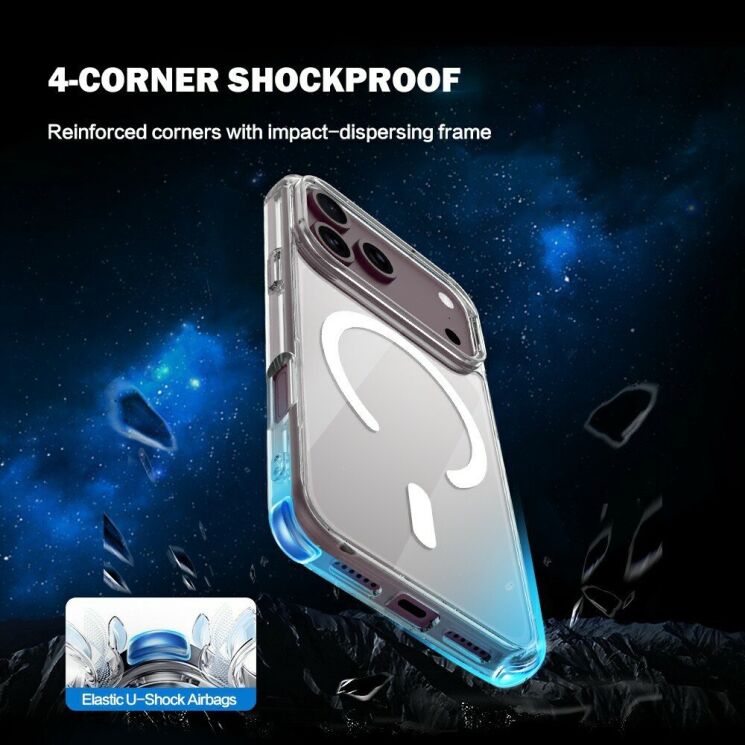 Захисний чохол LEREACH TOC Crystal Magnetic для iPhone 18 Pro / 17 Pro - Transparent: фото 7 з 14