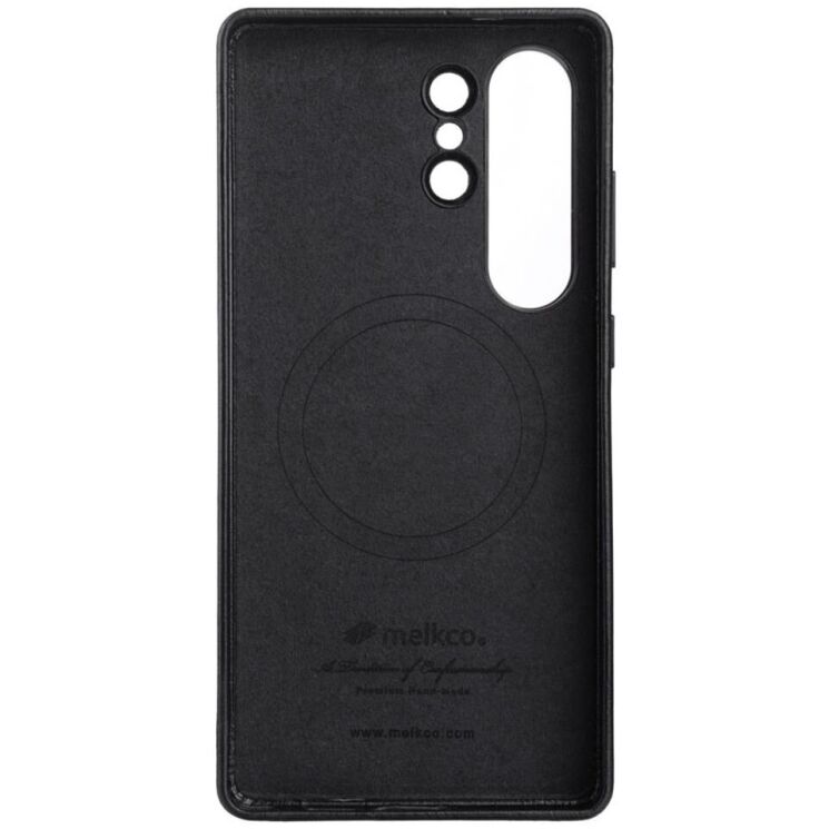 Защитный чехол MELKCO Leather Back Cover (with MagSafe Support) для Samsung Galaxy S25 Ultra (S938) - Black: фото 3 из 6
