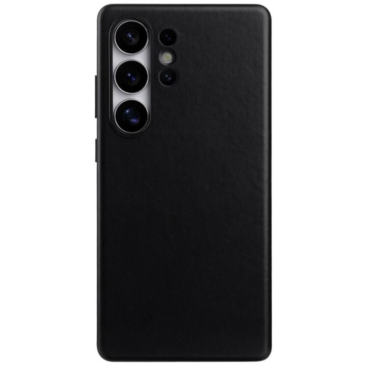 Защитный чехол MELKCO Leather Back Cover (with MagSafe Support) для Samsung Galaxy S25 Ultra (S938) - Black: фото 2 из 6
