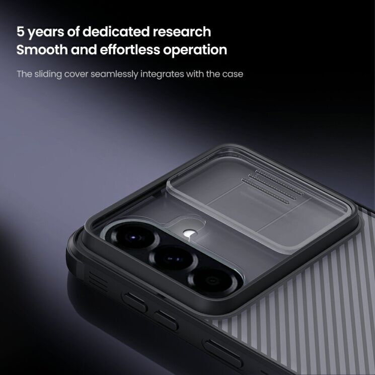 Защитный чехол NILLKIN CamShield Pro (Clear Version) для Samsung Galaxy A57 (A576) - Transparent Black: фото 8 из 15