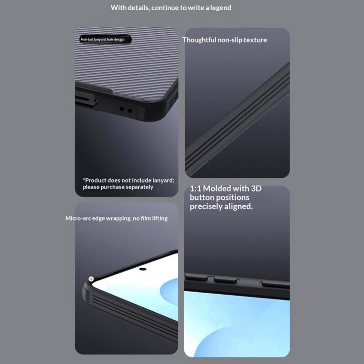 Захисний чохол NILLKIN CamShield Pro (Clear Version) для Samsung Galaxy S26 Plus - Black: фото 11 з 14