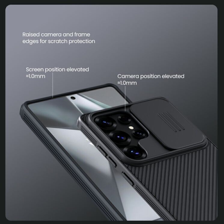 Защитный чехол NILLKIN CamShield Pro для Samsung Galaxy S25 Ultra (S938) - Black: фото 10 из 14