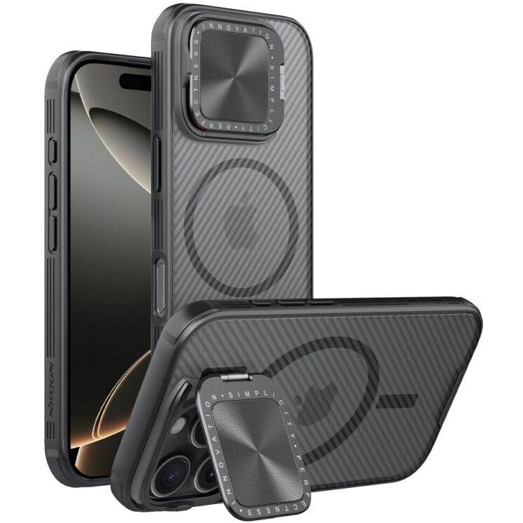 Защитный чехол NILLKIN CamShield Prop Magnetic для Apple iPhone 16 Pro - Black: фото 1 из 18