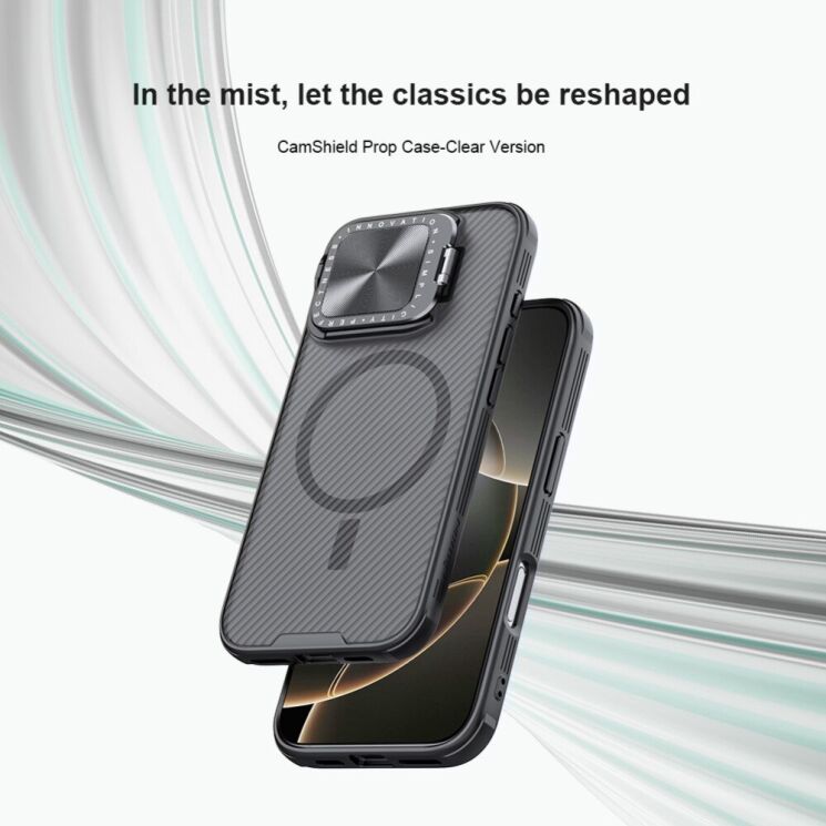 Защитный чехол NILLKIN CamShield Prop Magnetic для Apple iPhone 16 Pro - Black: фото 6 из 18