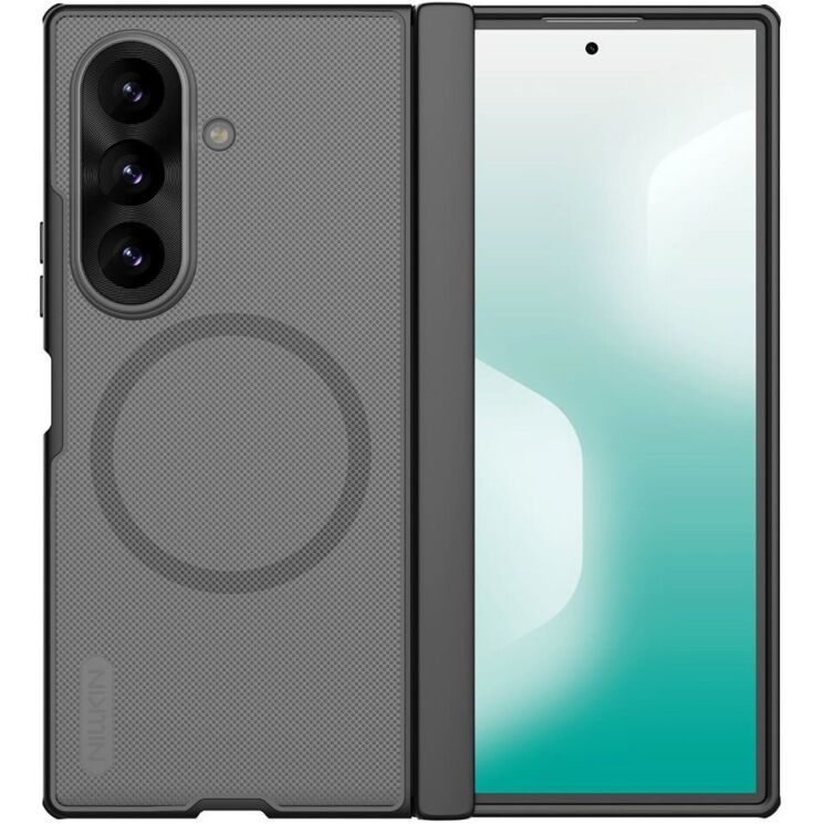 Пластиковый чехол NILLKIN Super Frosted Shield Magnetic (FF) для Samsung Galaxy Fold 8 Ultra - Transparent Black: фото 1 из 20