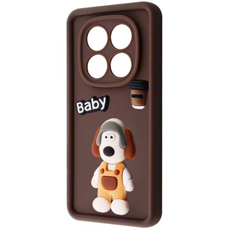 Защитный чехол Pretty Things Case для Xiaomi Redmi Note 14 Pro Plus - Brown / Baby: фото 1 из 6