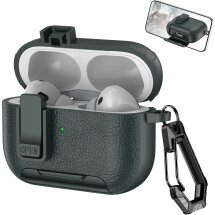 Захисний чохол Reframe Leather Texture для Apple AirPods Pro 2 - Army Green: фото 1 з 7