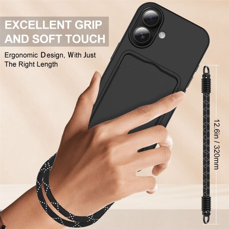 Захисний чохол Reframe Silicone Holder для Apple iPhone 16 - Black: фото 3 з 7