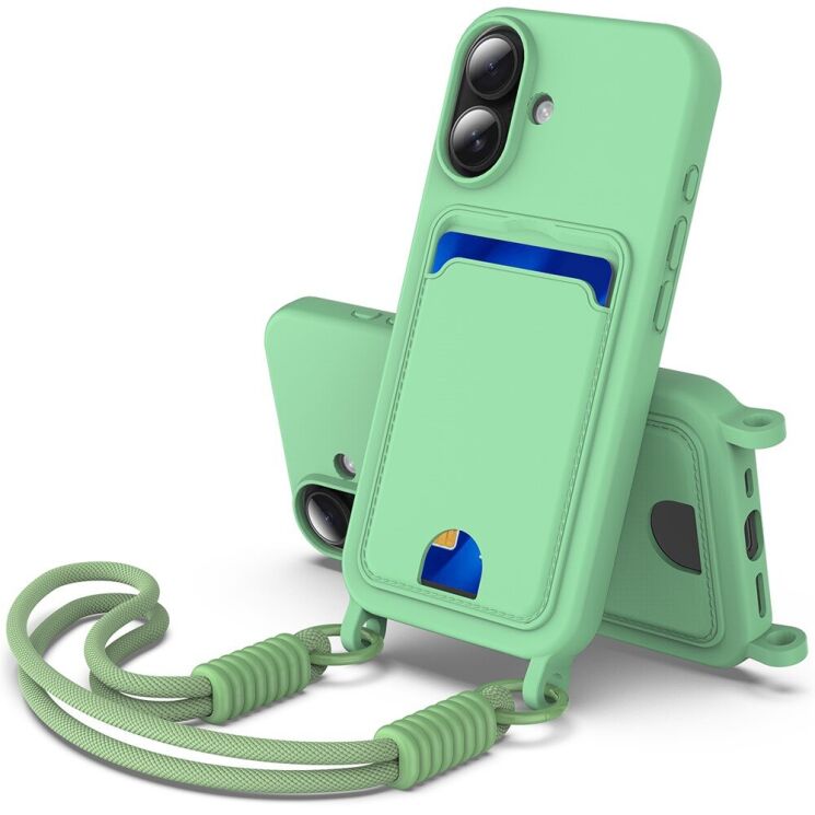 Захисний чохол Reframe Silicone Holder для Apple iPhone 16 - Green: фото 1 з 7