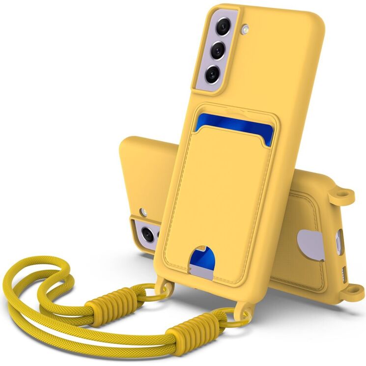 Захисний чохол Reframe Silicone Holder для Samsung Galaxy S21 FE (G990) - Yellow: фото 1 з 8