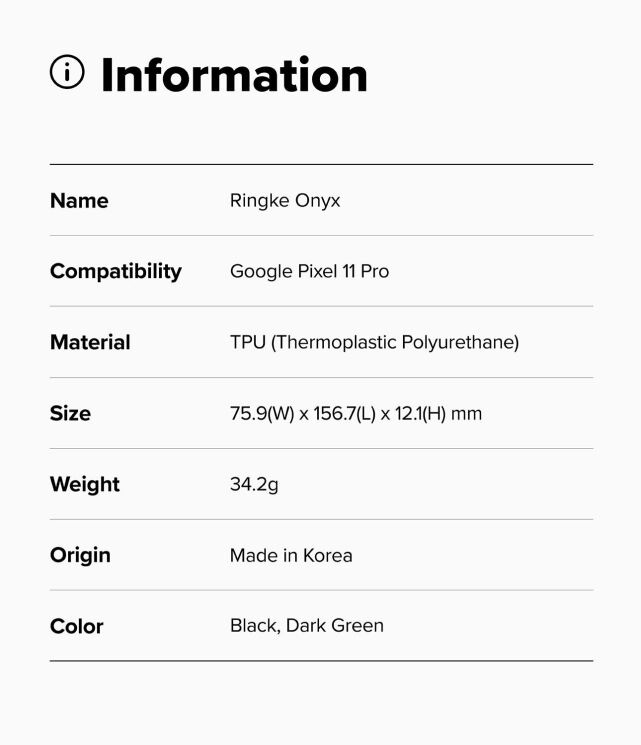 Защитный чехол Ringke Onyx для Google Pixel 11 Pro (8800380461116) - Dark Green: фото 16 из 16