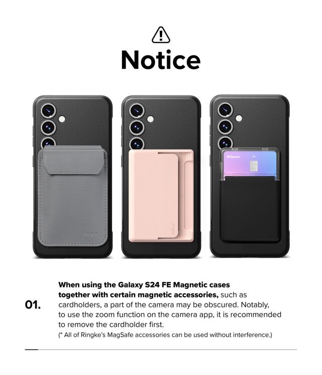 Защитный чехол Ringke Onyx Magnetic (FP) для Samsung Galaxy S24 FE (S721) 8800274964723 - Black: фото 17 из 18