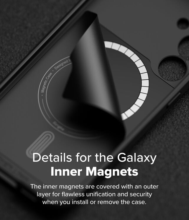 Защитный чехол Ringke Onyx Magnetic (FP) для Samsung Galaxy S24 FE (S721) 8800274964723 - Black: фото 5 из 18