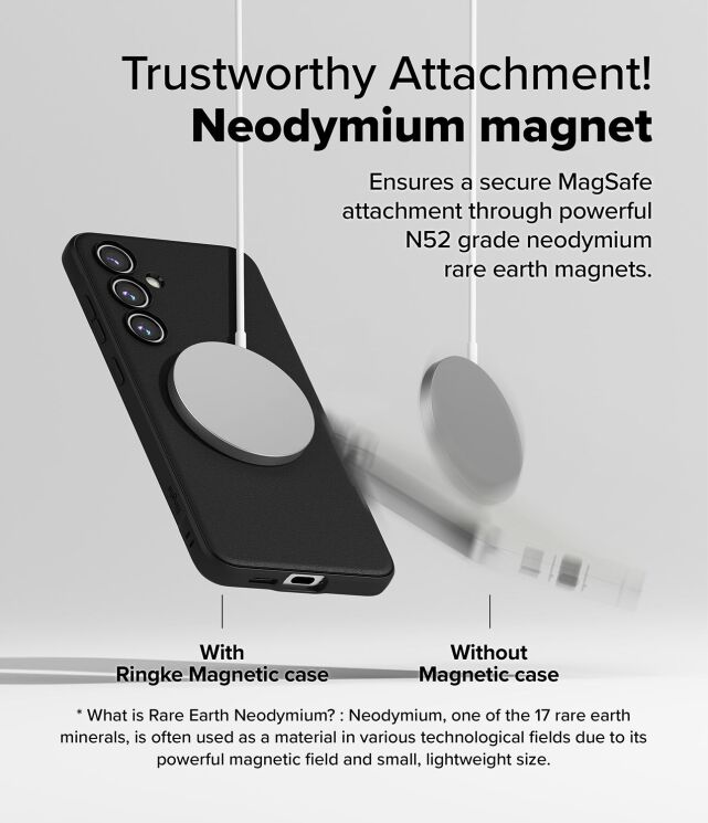Защитный чехол Ringke Onyx Magnetic (FP) для Samsung Galaxy S24 FE (S721) 8800274964723 - Black: фото 6 из 18