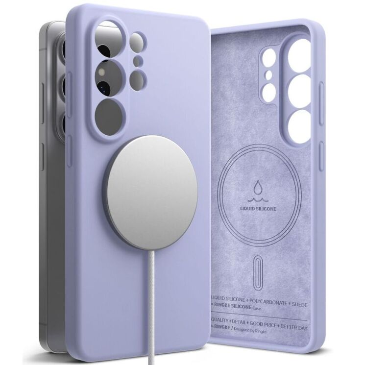 Защитный чехол Ringke Silicone Magnetic для Samsung Galaxy S26 Ultra (S948) 8800328814721 - Lavender: фото 4 из 18