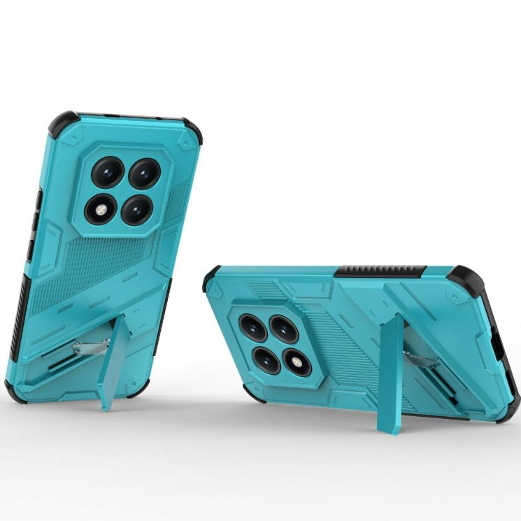 Защитный чехол с подставкой Deexe Bibercas для Xiaomi Redmi Note 15 Pro Plus / Poco M8 Pro 5G - Baby Blue: фото 2 из 5