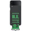 Захисний чохол Silicone Cover with Strap для Samsung Galaxy Flip 4 (EF-GF721TBEGUA) - Black (302242B)