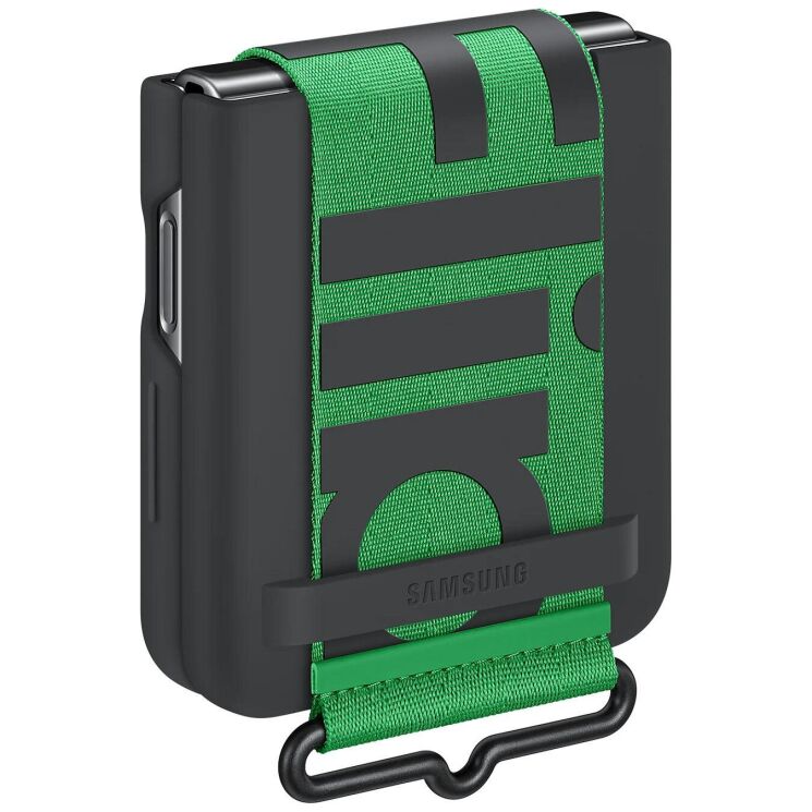 Захисний чохол Silicone Cover with Strap для Samsung Galaxy Flip 4 (EF-GF721TBEGUA) - Black: фото 4 з 8
