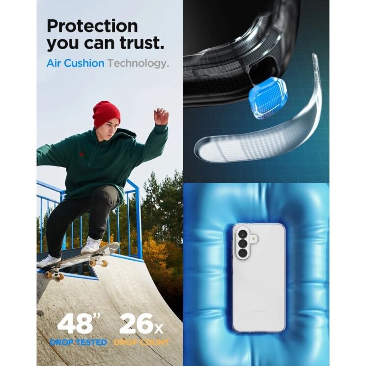 Защитный чехол Spigen Liquid Crystal для Samsung Galaxy A37 (A376) ACS11132 - Crystal Clear: фото 12 из 15
