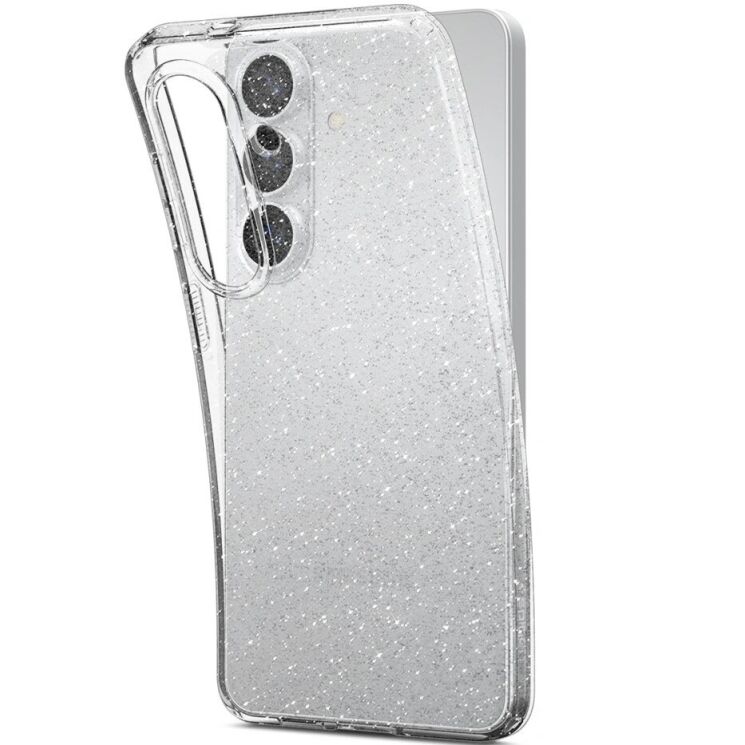 Защитный чехол Spigen Liquid Crystal Glitter для Samsung Galaxy S26 Plus (S947) ACS10703 - Crystal Quartz: фото 3 из 5