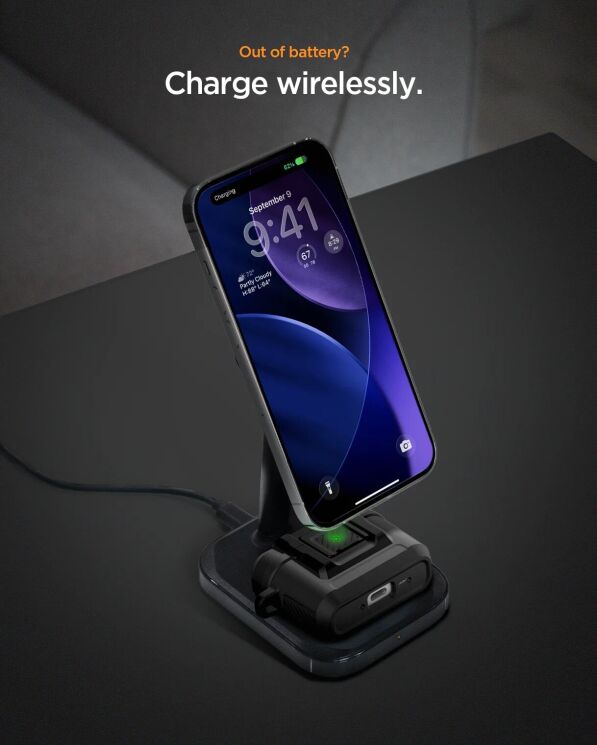 Защитный чехол Spigen Lock Fit для AirPods Pro 3 (ACS09825) - Matte Black: фото 16 из 19