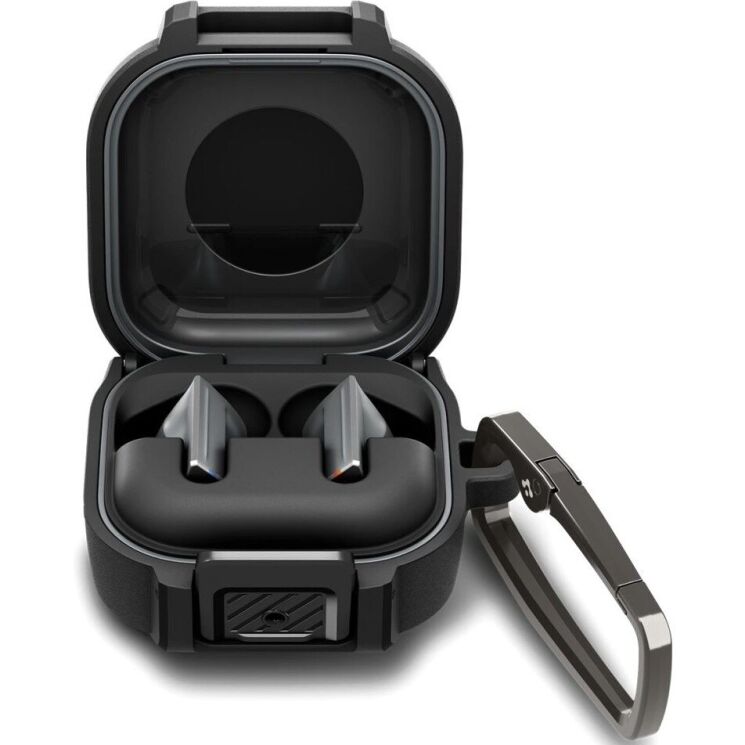 Защитный чехол Spigen Lock Fit для Samsung Galaxy Buds 4 / Buds 4 Pro (ACS11202) - Matte Black: фото 3 из 12