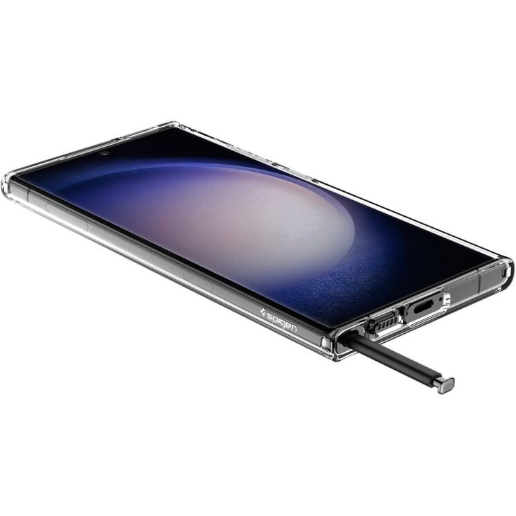 Захисний чохол Spigen (SGP) Crystal Hybrid для Samsung Galaxy S23 Ultra (S918) ACS05646 - Crystal Clear: фото 10 з 16