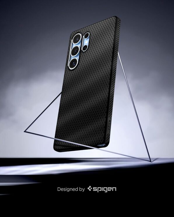 Захисний чохол Spigen (SGP) Liquid Air для Samsung Galaxy S25 Ultra (S938) ACS08953 - Black: фото 14 з 18
