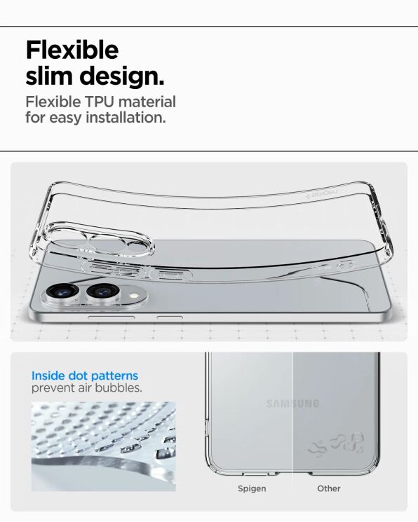 Защитный чехол Spigen (SGP) Liquid Crystal для Samsung Galaxy S25 Edge (S937) ACS09425 - Crystal Clear: фото 16 из 19