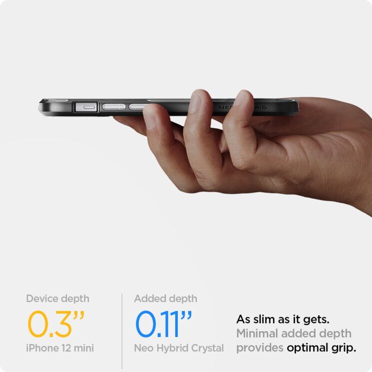 Защитный чехол Spigen (SGP) Neo Hybrid для Apple iPhone 12 mini - Gunmetal: фото 6 из 8