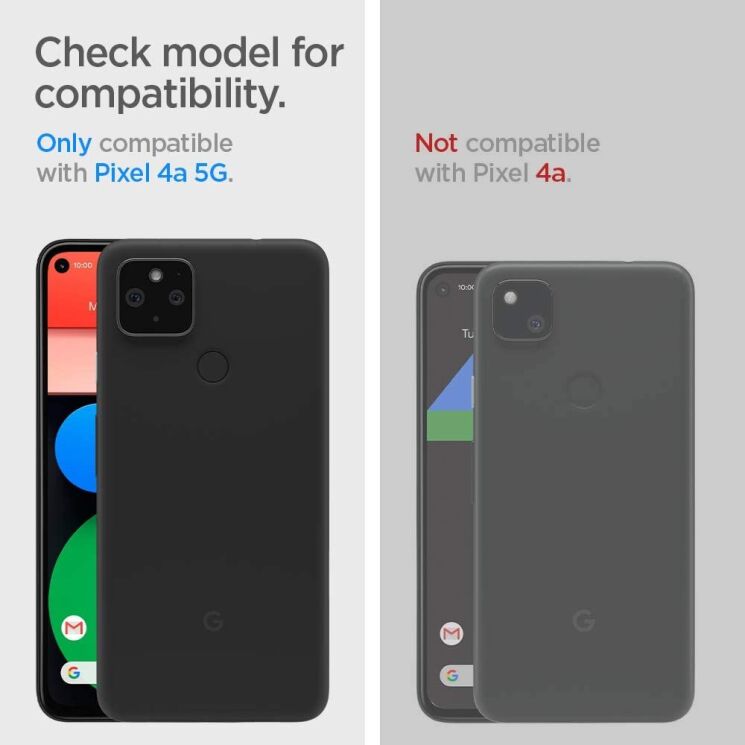Защитный чехол Spigen (SGP) Rugged Armor для Google Pixel 4a 5G - Matte Black: фото 9 из 15