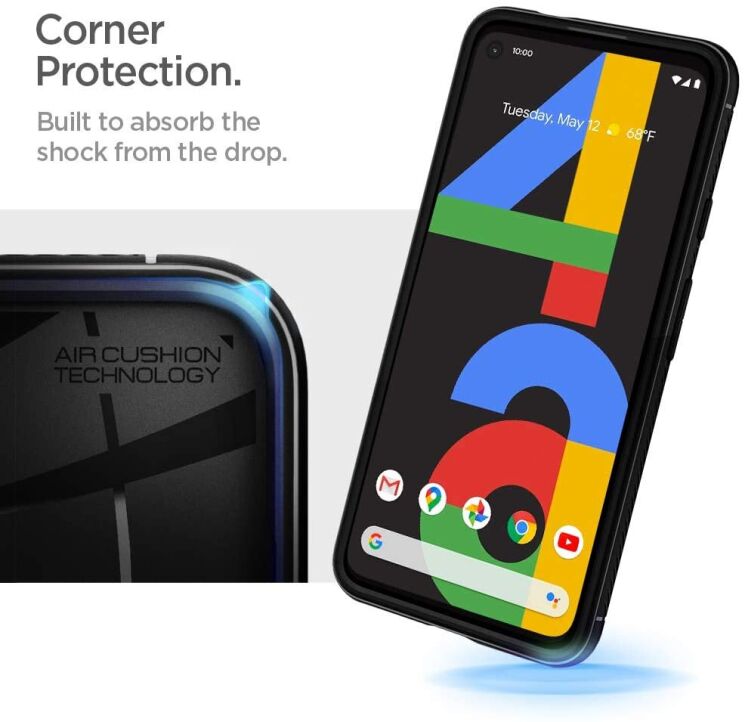 Защитный чехол Spigen (SGP) Rugged Armor для Google Pixel 4a 5G - Matte Black: фото 12 из 15