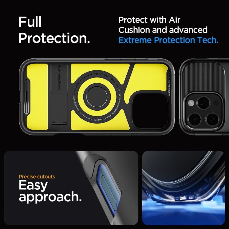 Захисний чохол Spigen (SGP) Slim Armor (MagFit) для Apple iPhone 16 Pro Max - Black: фото 15 з 17
