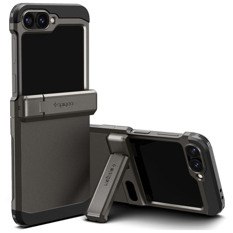 Защитный чехол Spigen (SGP) Tough Armor Pro (FF) для Samsung Galaxy Flip 6 - Gunmetal: фото 1 из 19