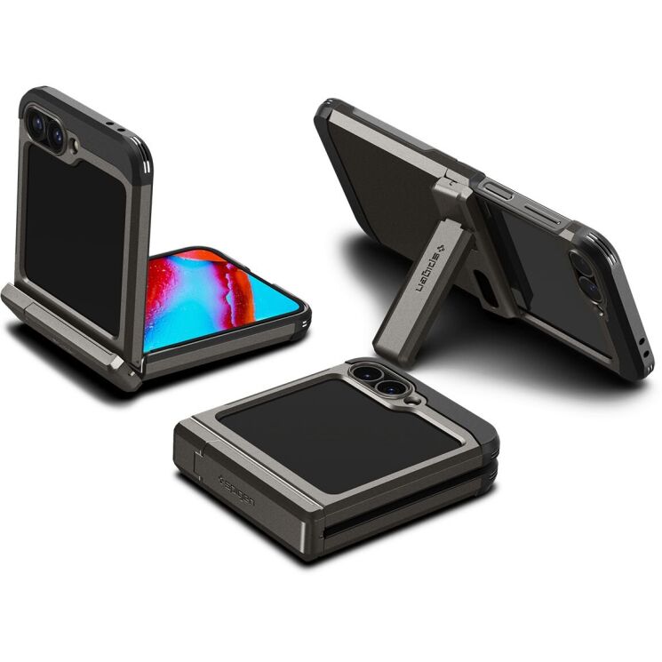 Защитный чехол Spigen (SGP) Tough Armor Pro (FF) для Samsung Galaxy Flip 6 - Gunmetal: фото 11 из 19