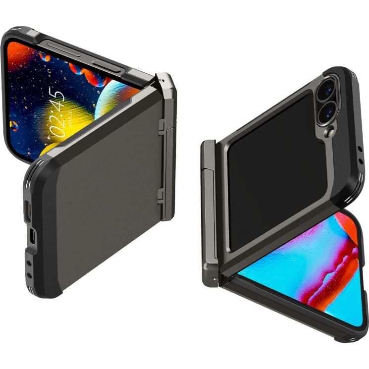 Защитный чехол Spigen (SGP) Tough Armor Pro (FF) для Samsung Galaxy Flip 6 - Gunmetal: фото 4 из 19