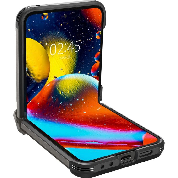 Защитный чехол Spigen (SGP) Tough Armor Pro (FF) для Samsung Galaxy Flip 6 - Gunmetal: фото 7 из 19